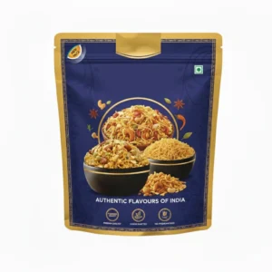 Customized stand up zipper pouch by manufacturer and supplier Umaneel Gentrade Pvt. Ltd.